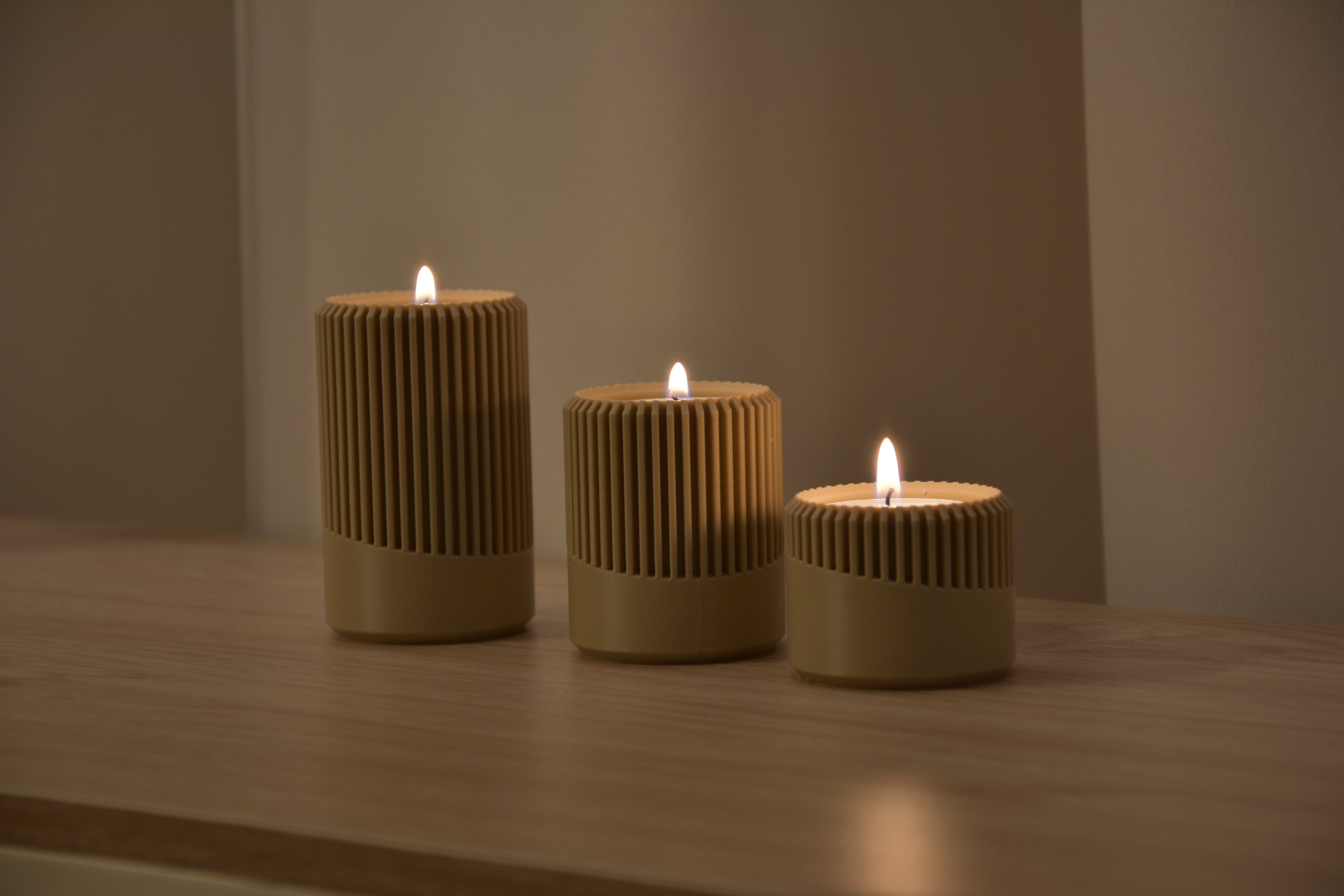 Japandi LED Teelichthalter Set